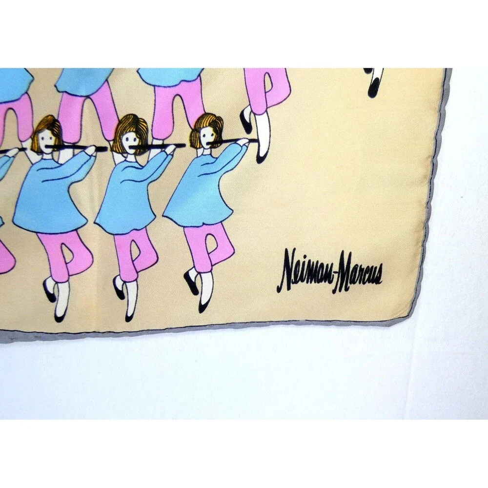 VTG Neiman Marcus 100% Silk Scarf Twelve Days of Christmas 30
